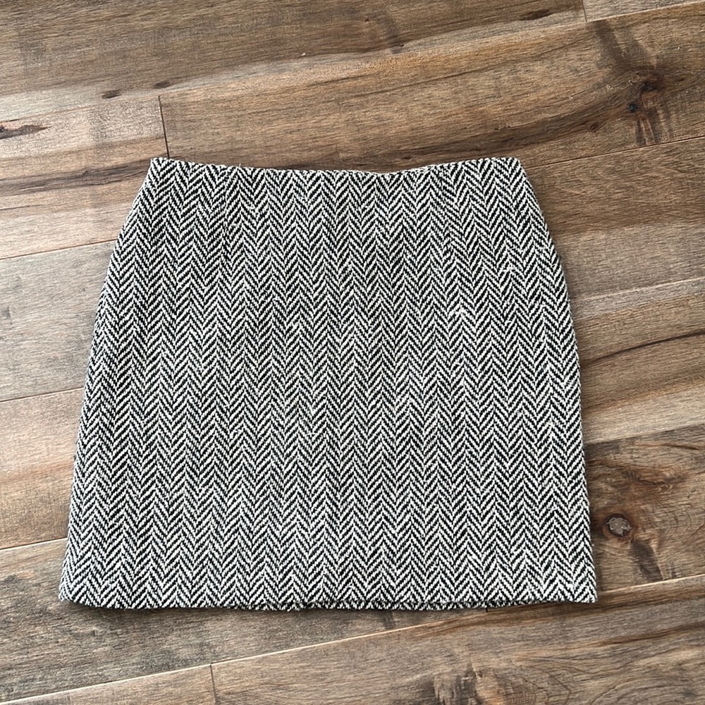 Vintage wool herringbone skirt